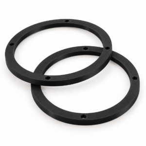 Montážne krúžky pod reproduktory 165 mm – čierny PETG, 8 mm, 2 ks